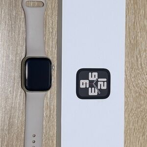Smartwatch with Beige Band